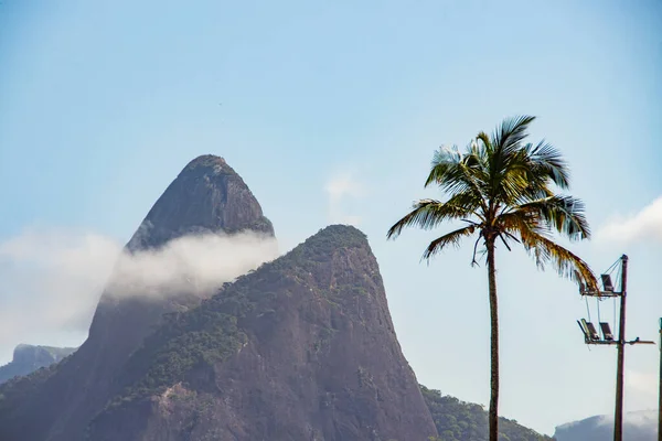 Two Hill Brother Seen Ipanema Beach Rio Janeiro — Stockfoto