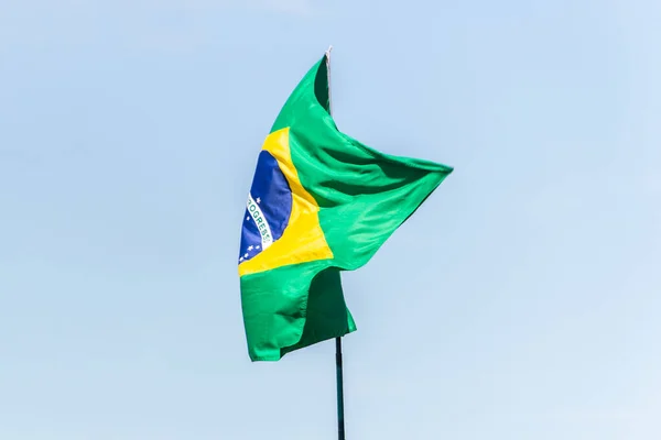 Brazilian Flag Outdoors Rio Janeiro Brazil — Stock Photo, Image