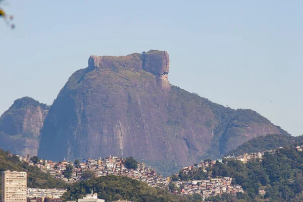 Gavea Stone Rio Janeiro Ban Rodrigo Freitas Lagúnából — Stock Fotó