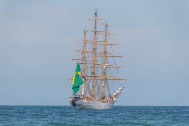 Rio de Janeiro, Brezilya 'daki Copacabana Plajı' ndaki Donanma Kuğu Gemisi - 07 Eylül 2022 Rio de Janeiro 'daki Copacabana Plajı' ndaki Brezilya Donanma Kuğu Gemisi.