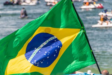 Brezilya bayrağı Rio de Janeiro Brezilya 'da.