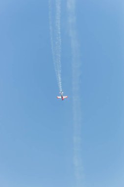 Rio de Janeiro, Brezilya 'da Copacabana' da gösteri yapan hava filosu - 07 Eylül 2022: Rio de Janeiro 'daki Copacabana plajında Hava Filosu.