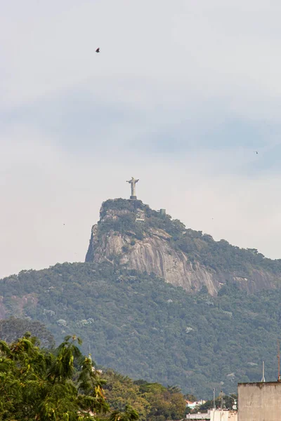 Estátua Cristo Redentor Rio Janeiro Brasil Julho 2022 Estátua Cristo — Fotografia de Stock