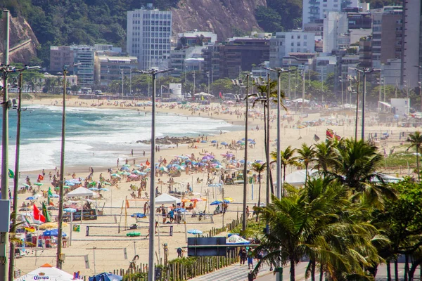 Ipanema Beach Rio Janeiro Brazil October 2022 Ipanema Beach Full — Fotografia de Stock