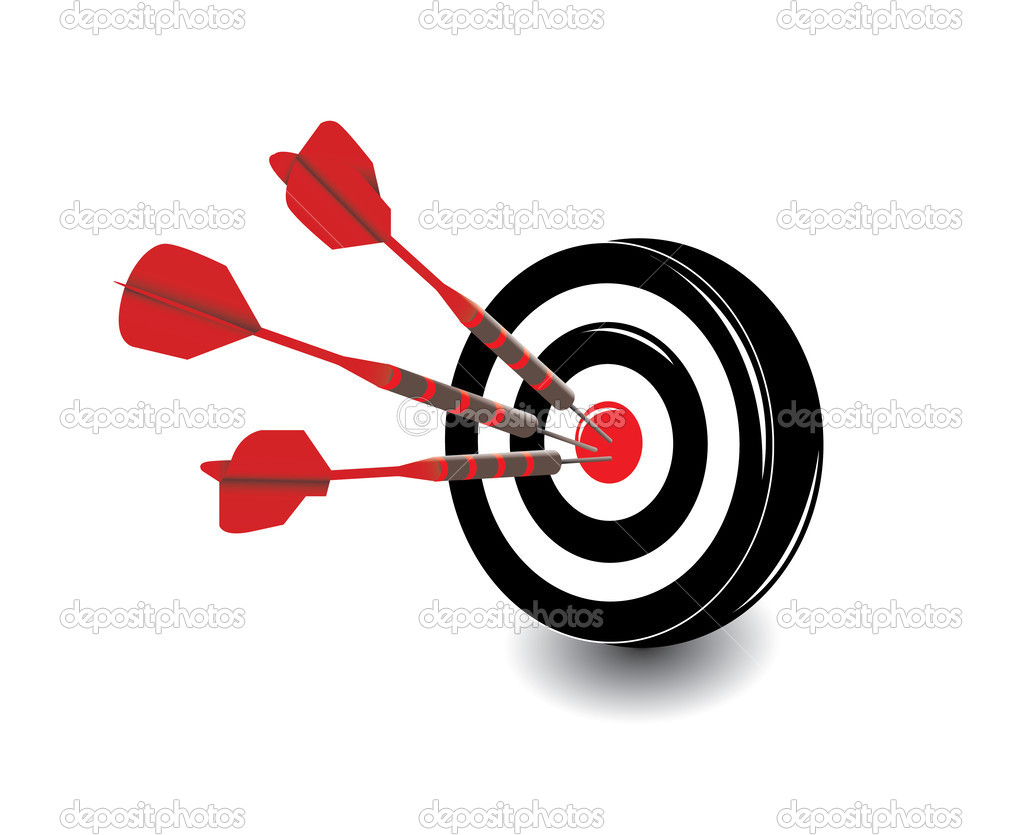 Image result for depositphotos 35974615-stock-illustration-black-dartboard-with-red-darts