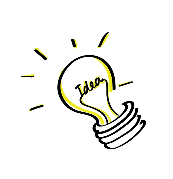 Bulb light idea vector illustration — Stock Vector