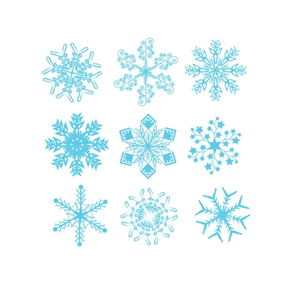 Set voor snowflake voor achtergrond — Stockfoto
