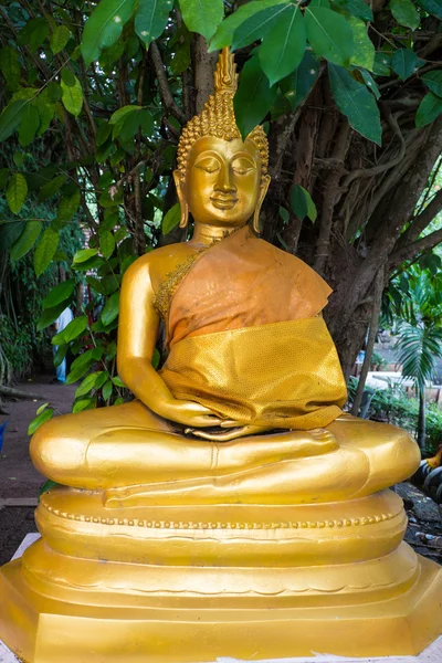 Estatua de la meditación buddha oro — Foto de Stock