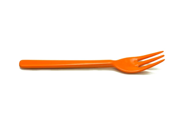 Orange fork isolated on white — стоковое фото