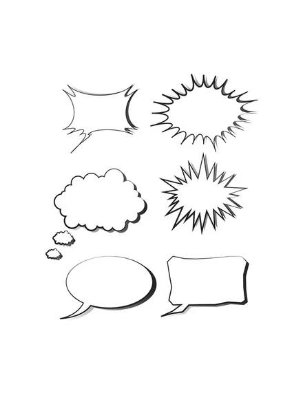 Collection of different shaped speech bubbles — Stock Vector