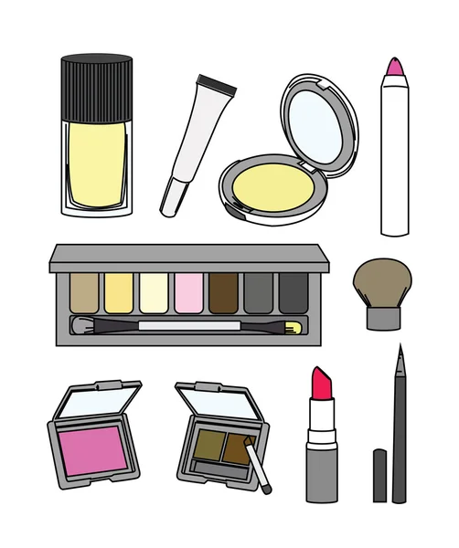 Set van cosmetische pictogram — Stockvector