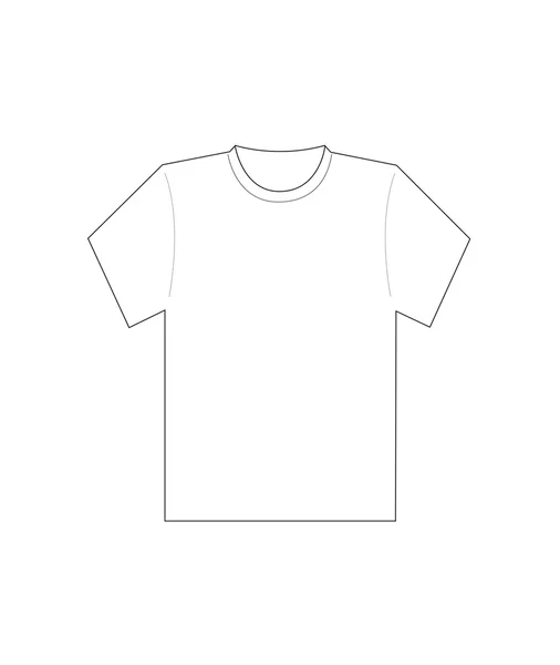 Mannen wit t-shirt sjabloon — Stockvector