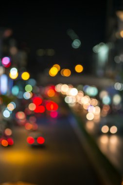 Otomobil ve trafik ışıkları bokeh Bitirim arka plan bulanıklık