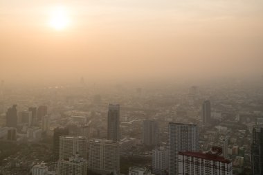Sunset Bangkok şehir manzarası, Bangkok Tayland 'ın başkenti