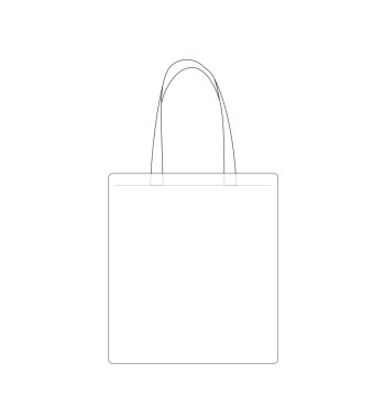 beyaz bez çanta vektör