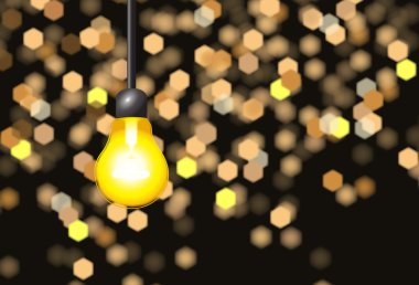 ampul bokeh arka plan vektör için