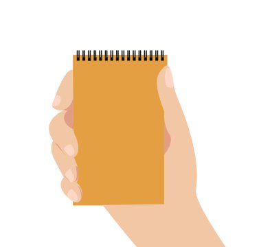 not etmek vektör simgesi tutan el