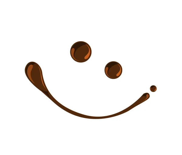 Çikolatalı bir gülümseme çikolata şurubu sembolleri vektör — Stok Vektör