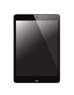 siyah tablet ipad vector öğesine benzer beyaz izole