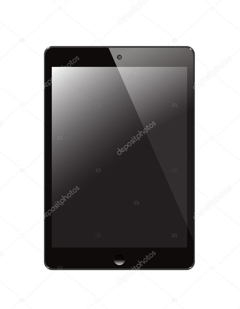 Black Business Tablets Isolated On White Similar To iPad vector Stock