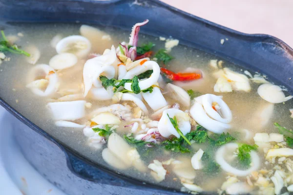 Steamed squid with lemon sauce — Stock Photo, Image