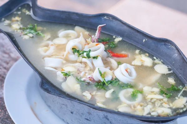 Steamed squid with lemon sauce — Stock Photo, Image