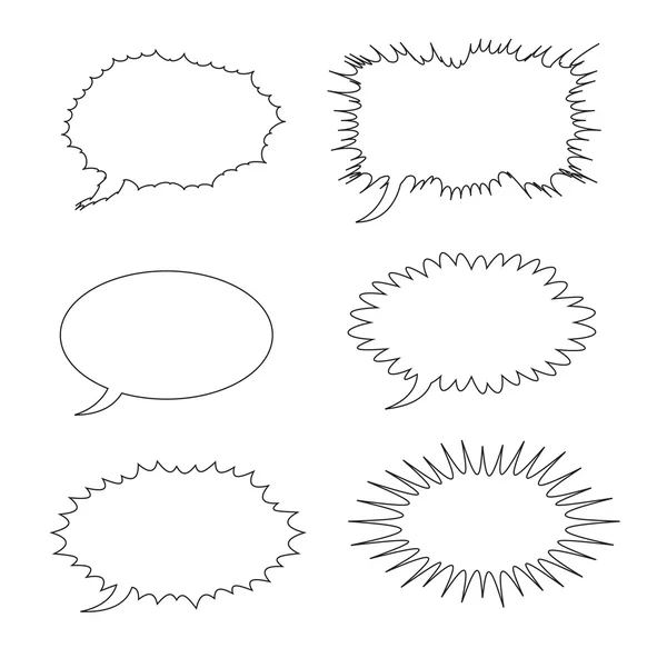 Collection of different shaped speech bubbles — Stock Vector