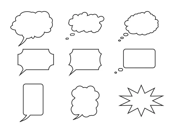 Collection of different shaped speech bubbles — Stock Vector