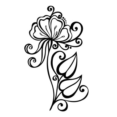 Dekoratif çiçek yaprakları ile