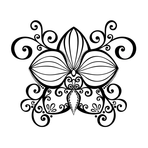 Flor decorativa — Vector de stock