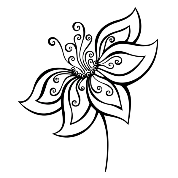 Flor decorativa — Vector de stock