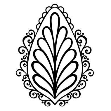 Deco simetrik soyut öğe