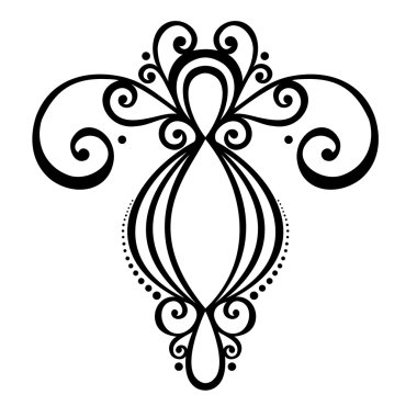 Deco simetrik soyut öğe