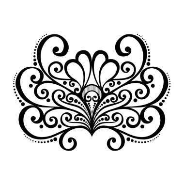 Deco simetrik soyut öğe