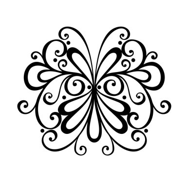 Deco simetrik soyut öğe