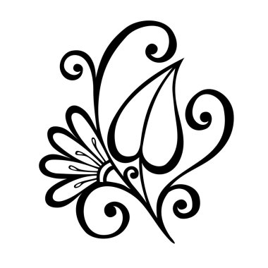 süsleme ile dekoratif yaprak