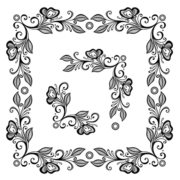 Decorative Floral Frame — Stock Vector