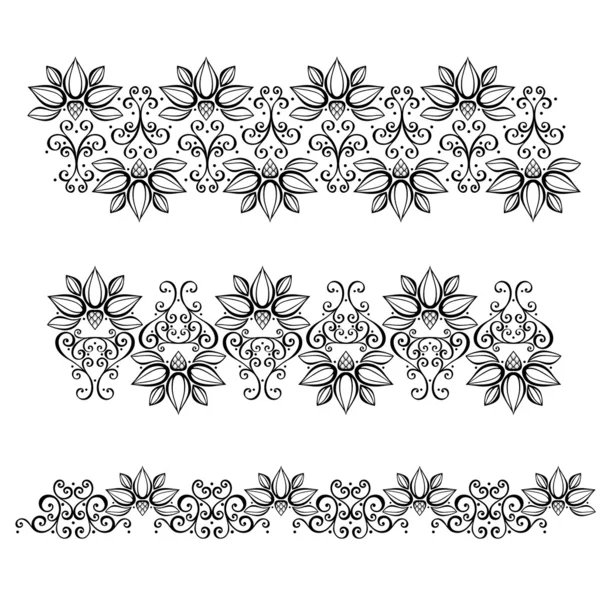 Decoratief bloemkader — Stockvector