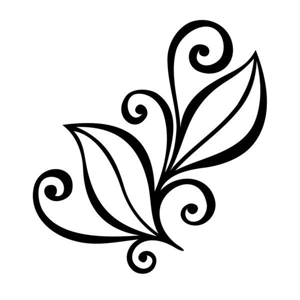 装飾的な葉飾り — ストックベクタ