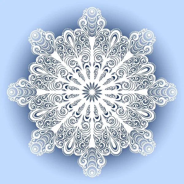 美しい装飾的な雪の結晶 — ストックベクタ
