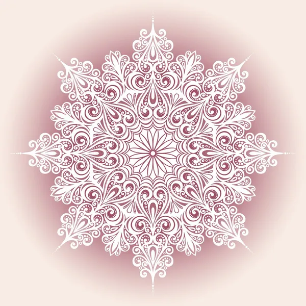 Hermoso copo de nieve decorativo — Vector de stock