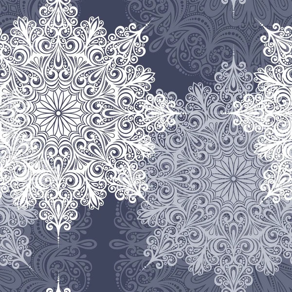 Seamless Pattern with Snowflakes (Vector) — Stock Vector