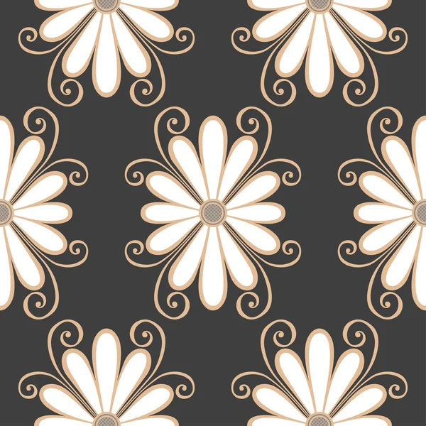 Patrón floral sin costuras (vector ) — Archivo Imágenes Vectoriales