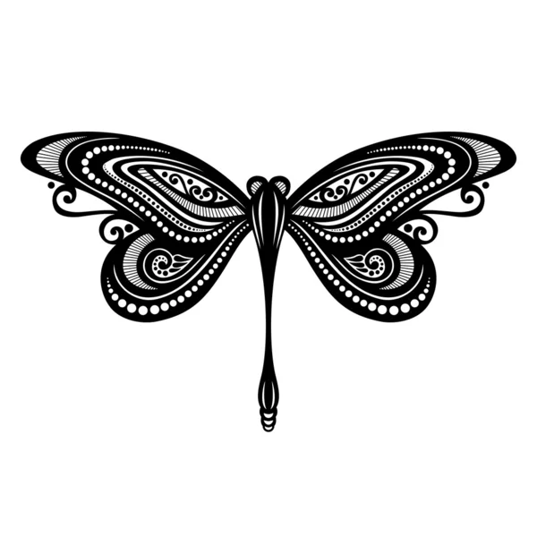 Vector hermosa libélula, insecto exótico . — Vector de stock