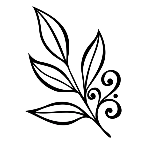 Dekorativa blad med ornament — Stock vektor