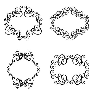 vektör dekoratif süs çerçeve metin için.