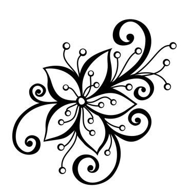 güzel dekoratif çiçek (vektör)