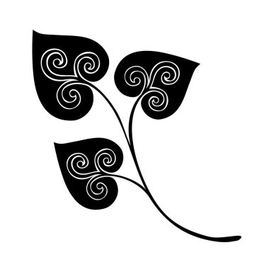 süsleme (vektör ile orijinal dekoratif yaprak)