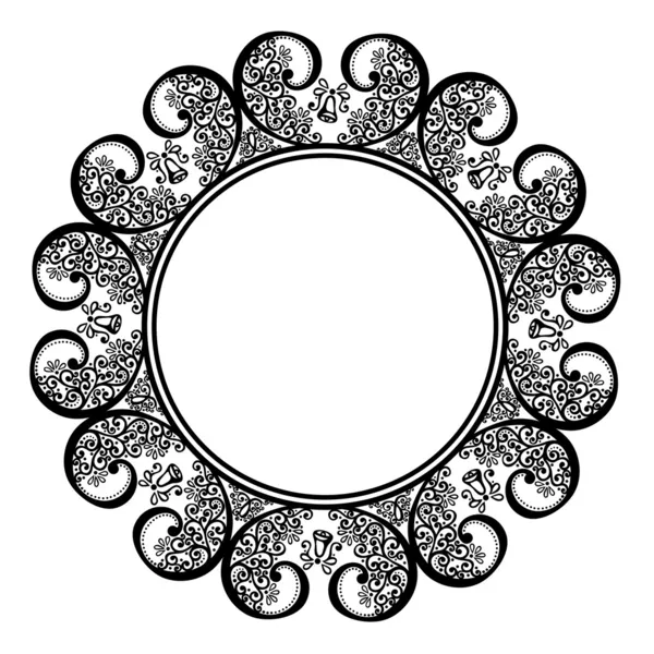 Mooie decoratieve ronde frame (vector) — Stockvector