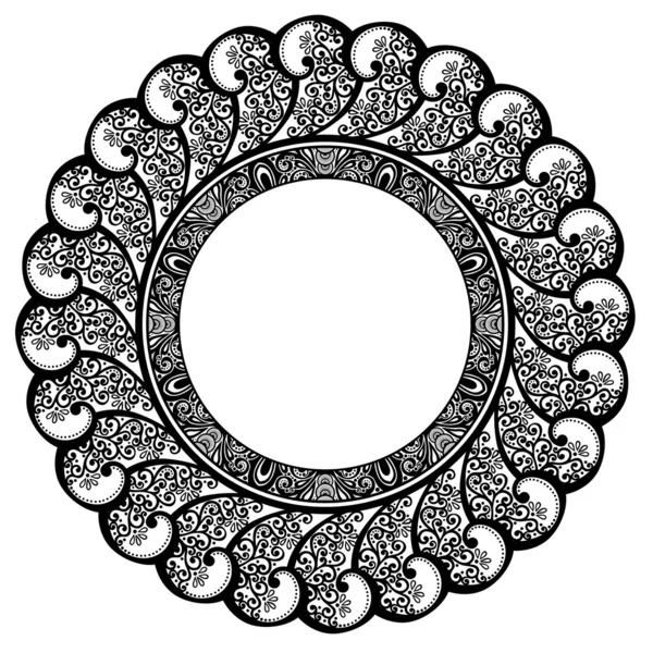 Schöner dekorativer runder Rahmen (Vektor) — Stockvektor